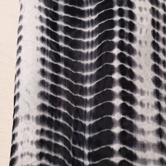 Michael Stars Wrap Scarf Tie Dye Cover Up Black White Summer Beach Swim Pool Day - Picture 10 of 12